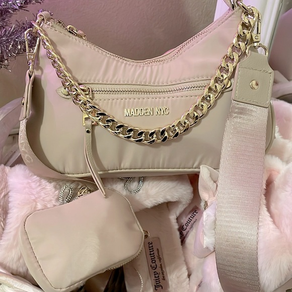 Tan/cream Madden NYC Crossbody - Picture 1 of 7